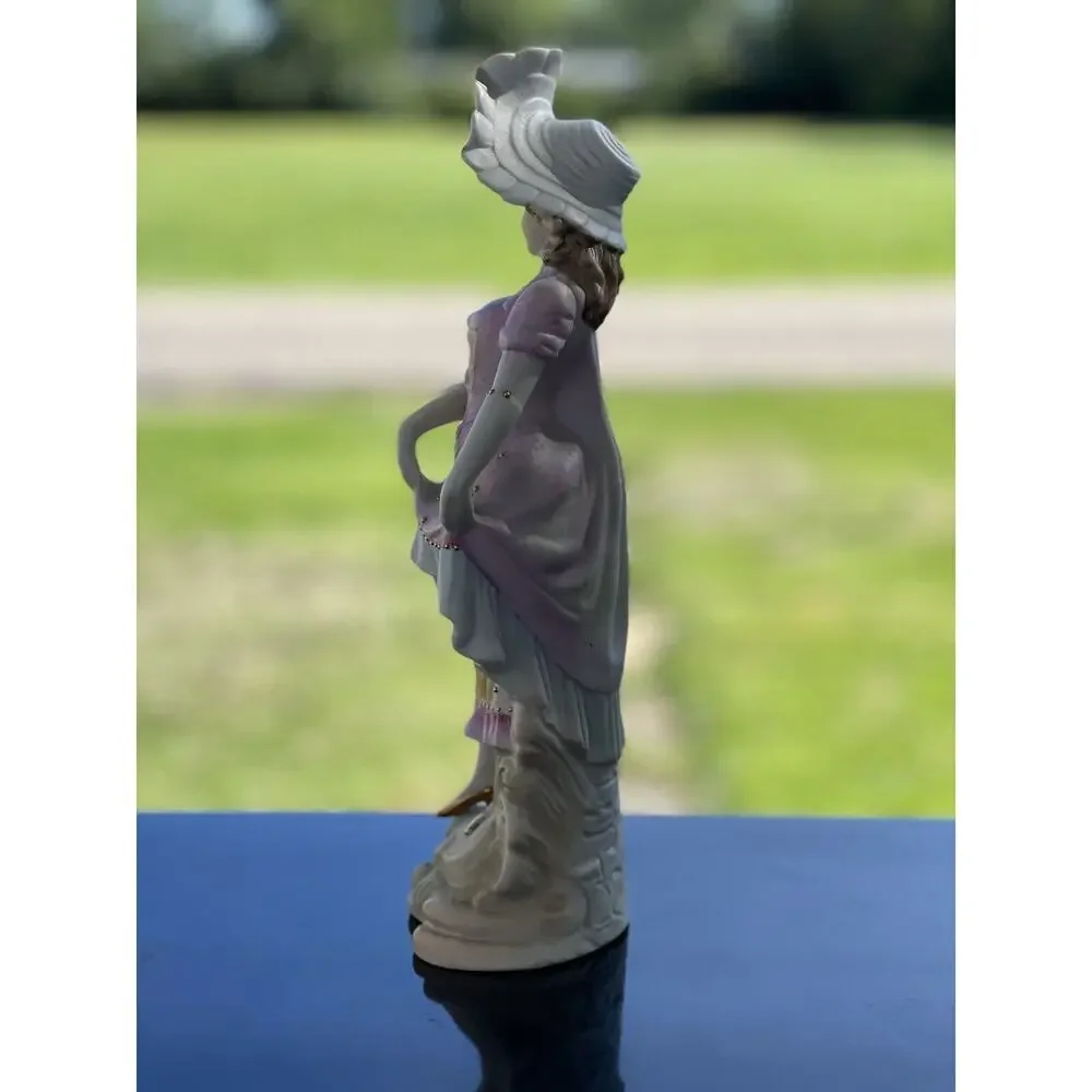Vintage Colonial Lady Figurine Hand Painted Victorian‎ Style Women